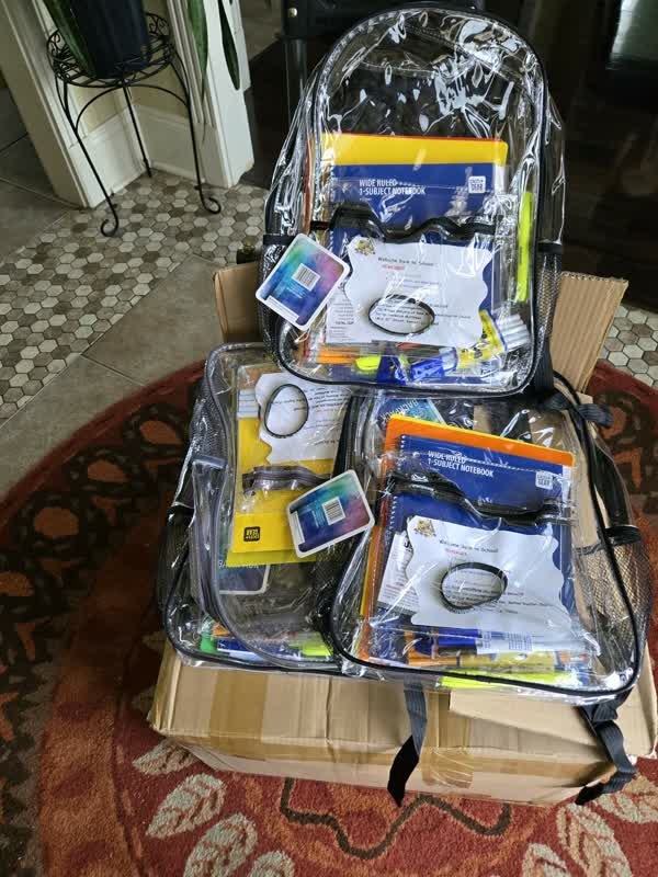 Backpacks packed and ready